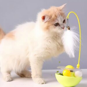 Cat Toy Tumbler Cat Funny Stick Cat Self-Hei Funny Catnip Ball Kitten Toy Cat Turntable Cat Funny Artifact